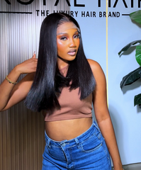 16” Super luxury bone straight 300grams With 5x5 HD closure