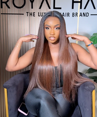 26" Luxury Bone Straight 300g 5x5 HD Closure