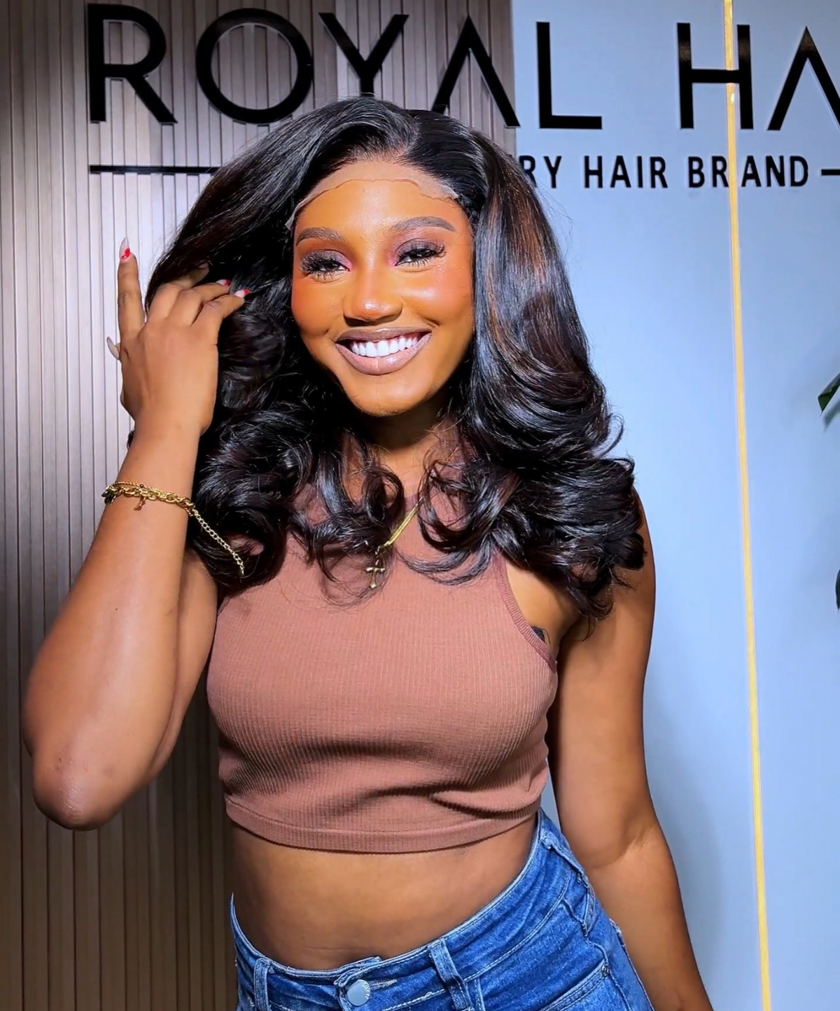 16” Super double drawn luxury 300grams WithSwiss lace 5x5 closure