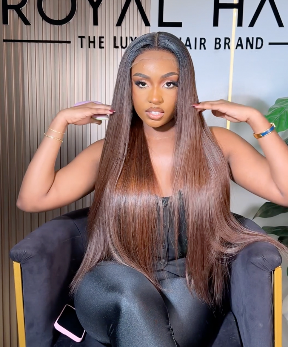 26" Luxury Bone Straight 300g 5x5 HD Closure